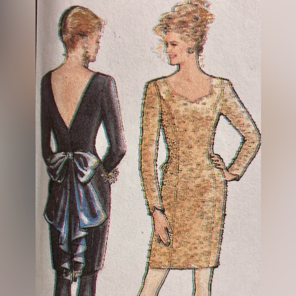 VTG 99’s Style Sewing Pattern 1993?Misses Sz 6-16 Evening Cocktail - Picture 4 of 5